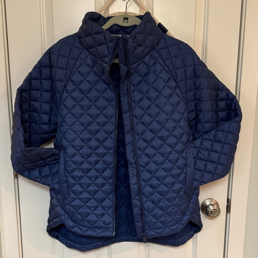 Athleta Quilted Deep Blue Jacket